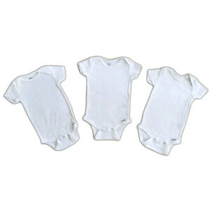 NWOT Gerber Baby Unisex Short Sleeve White Cotton Onesies 3-6M